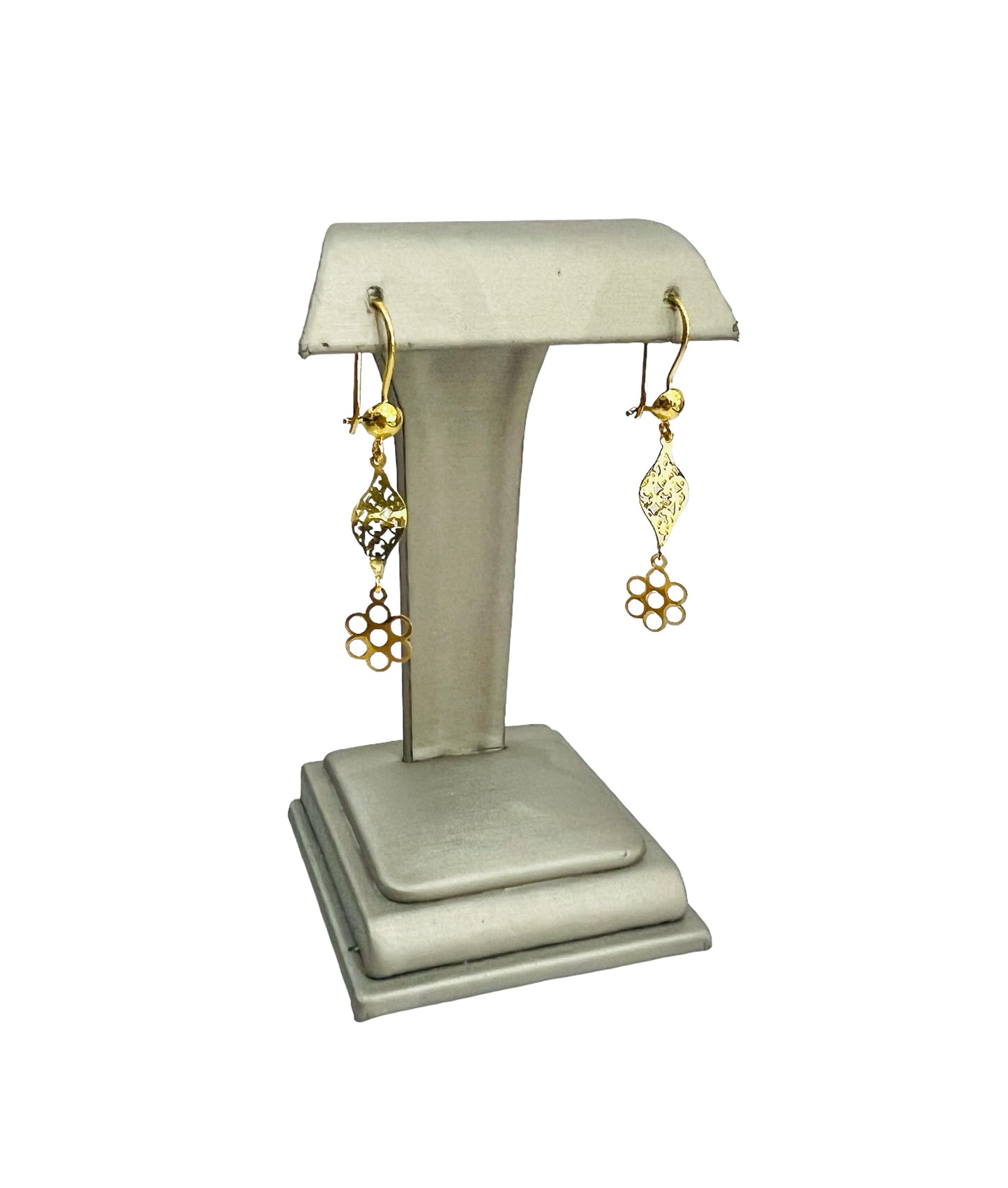 21K Gold Dangle Earrings