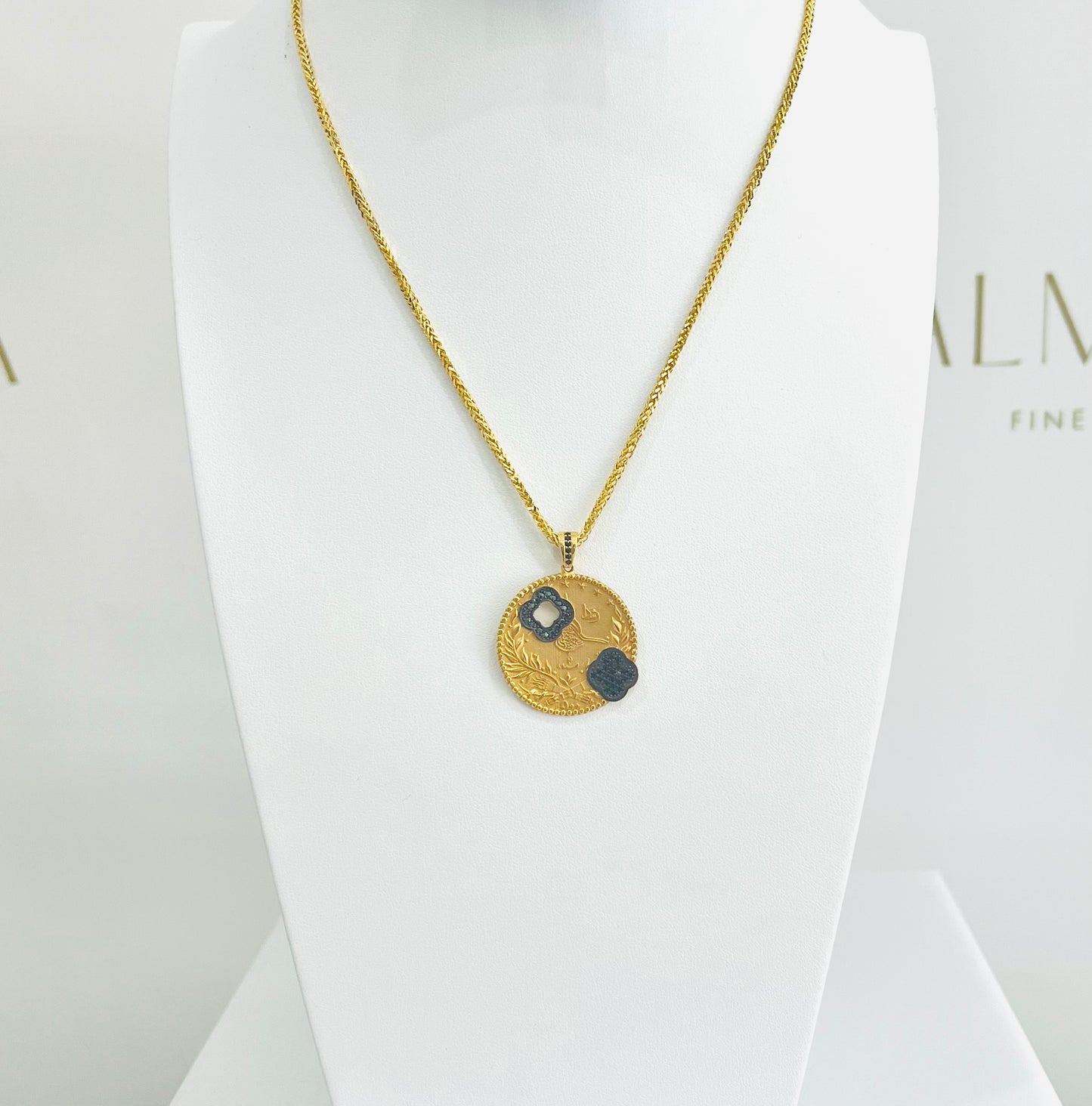 21K Gold Turkish Coin Pendent