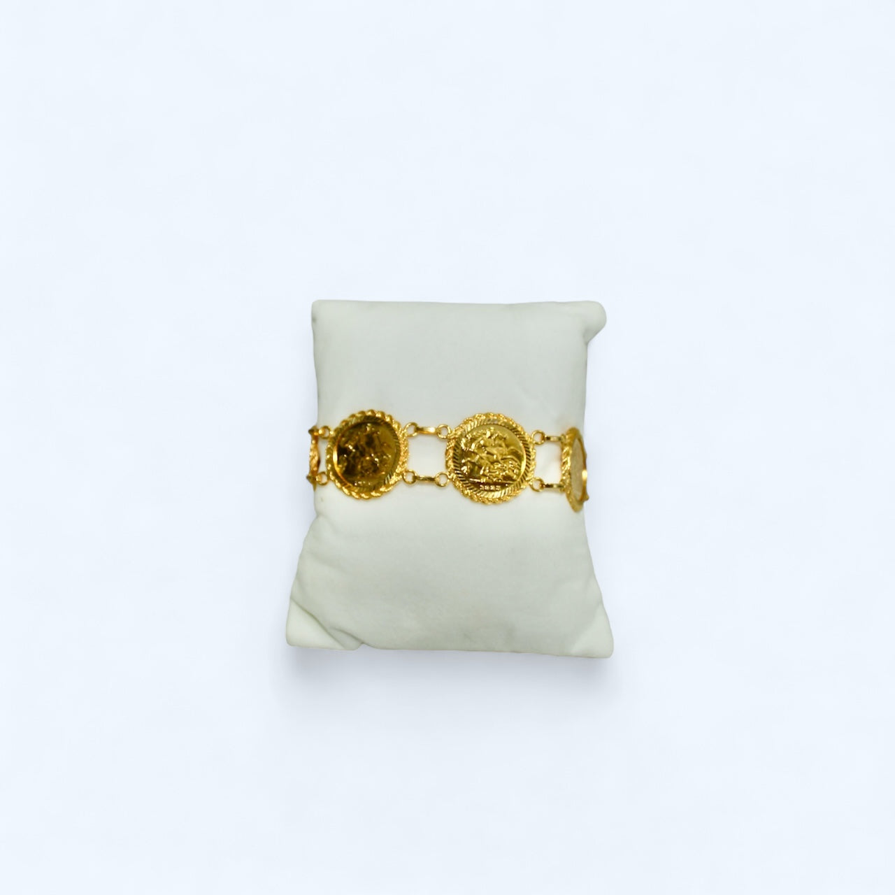 21K Gold English Coin Bracelet