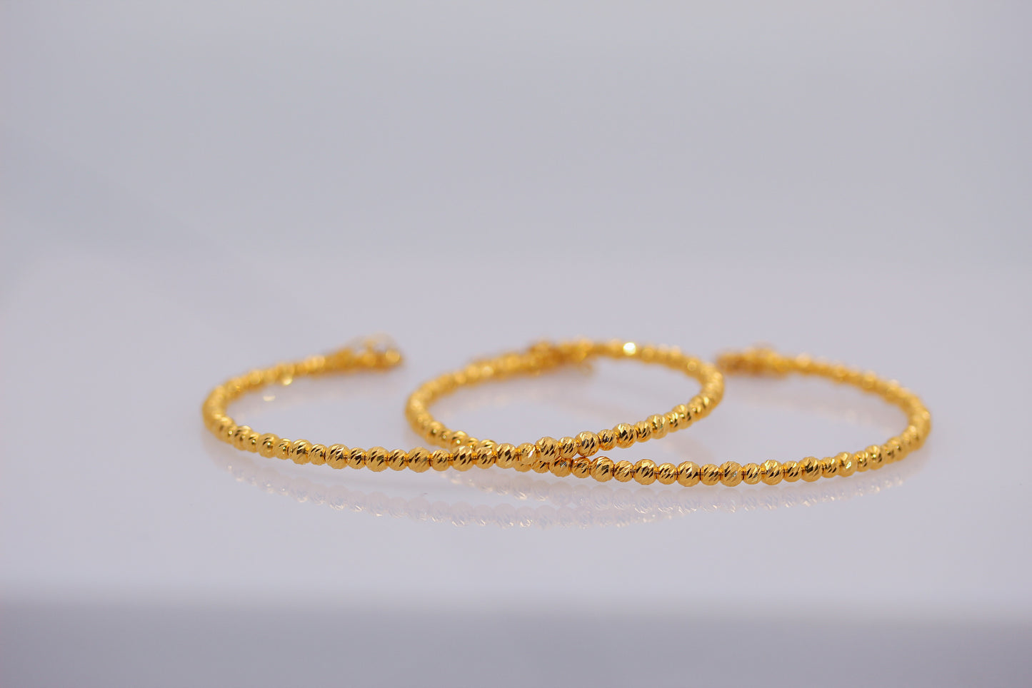 21K Gold Beaded Bracelets
