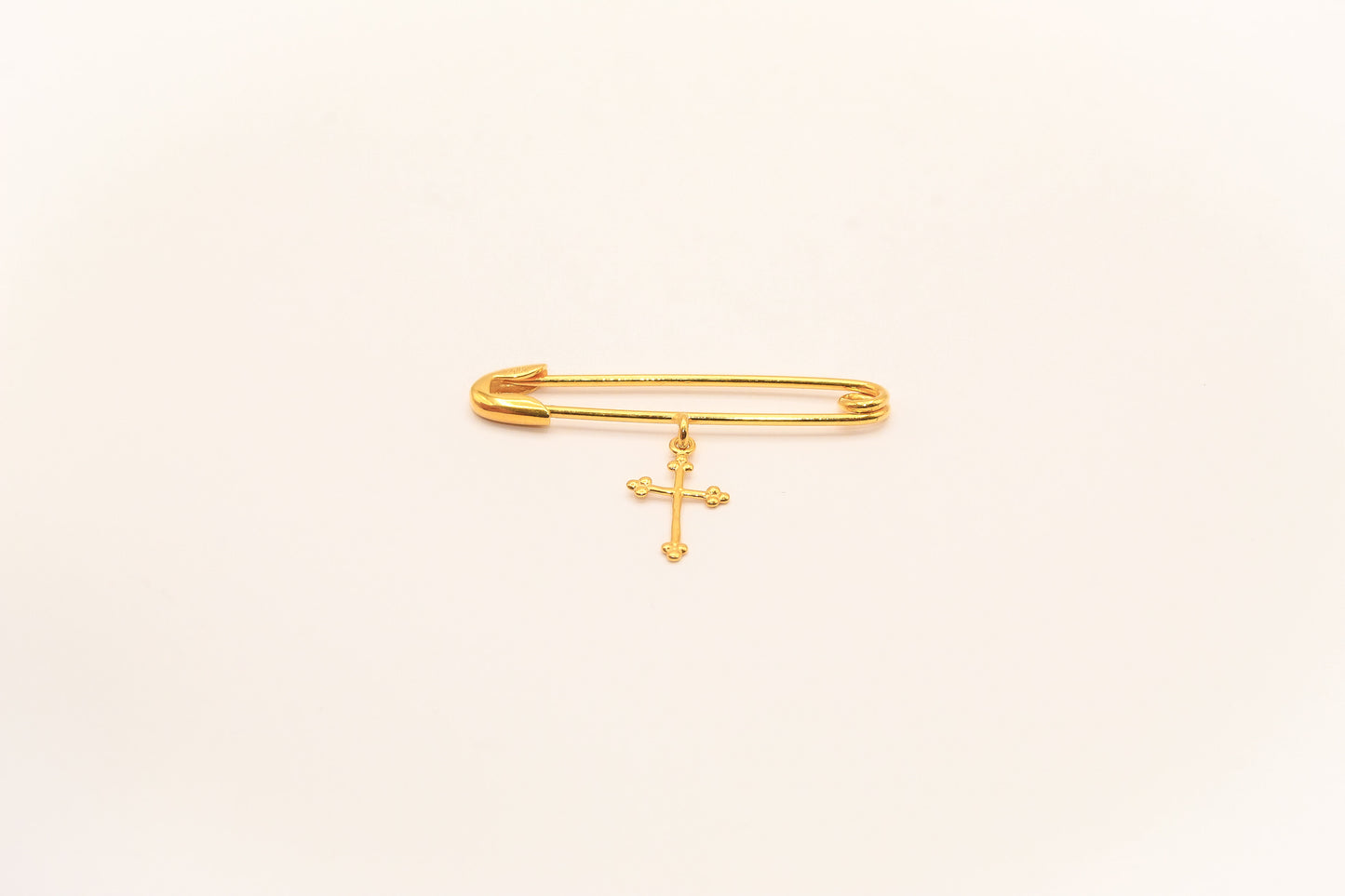 21K Gold Cross Kids Pin