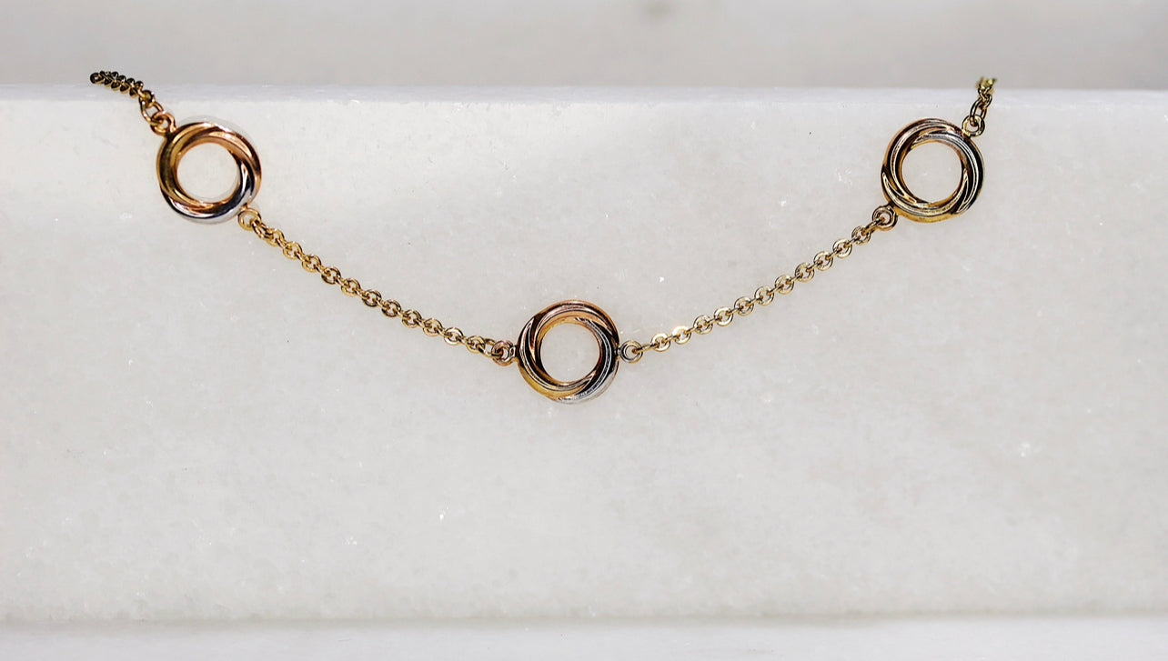 14k Gold Two Tone Bracelet