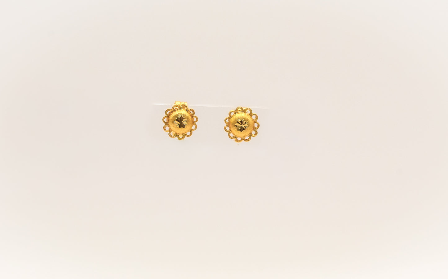 21K Gold Kids Mini Sunflower Post Earrings