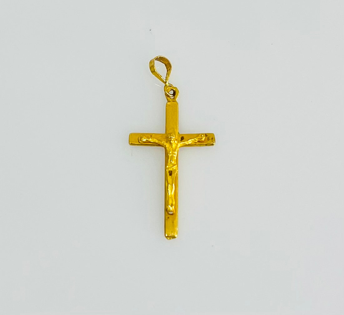 21K Yellow selling Gold Cross Pendant