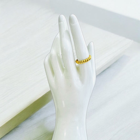 21K Gold Twist Stacking Ring