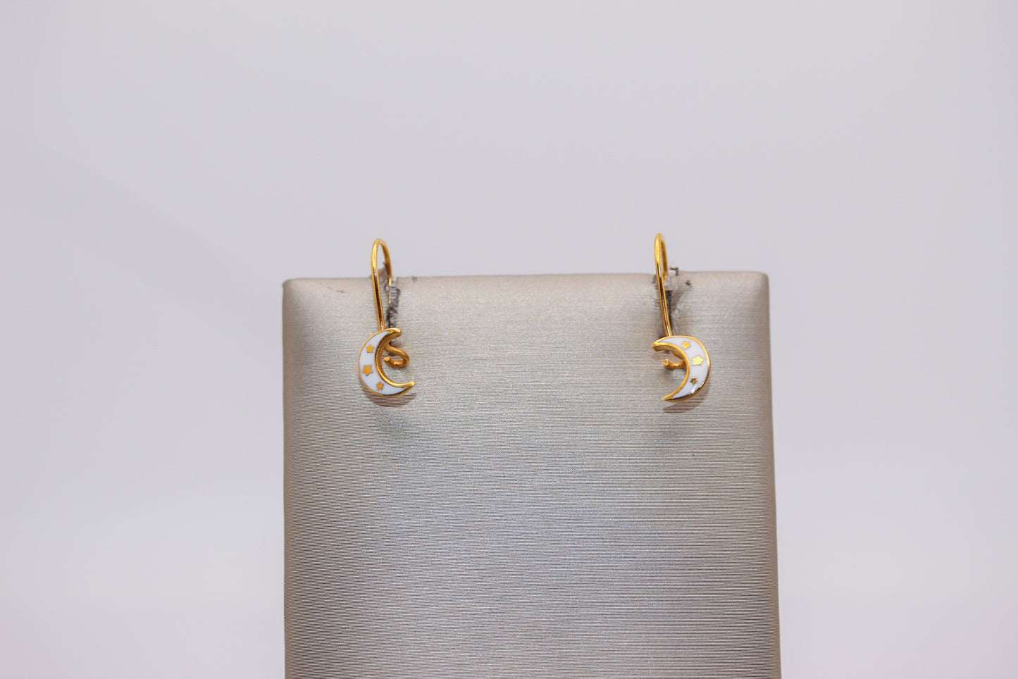 21K Gold Moon Earrings