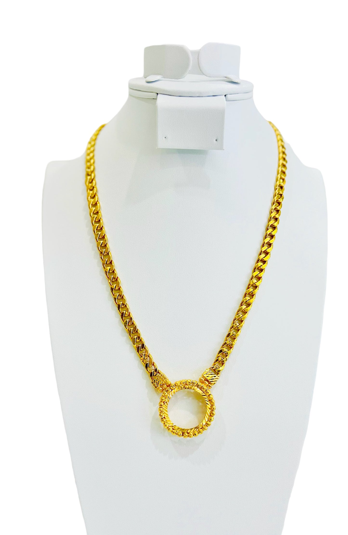 21K Gold Himo Coin Necklace