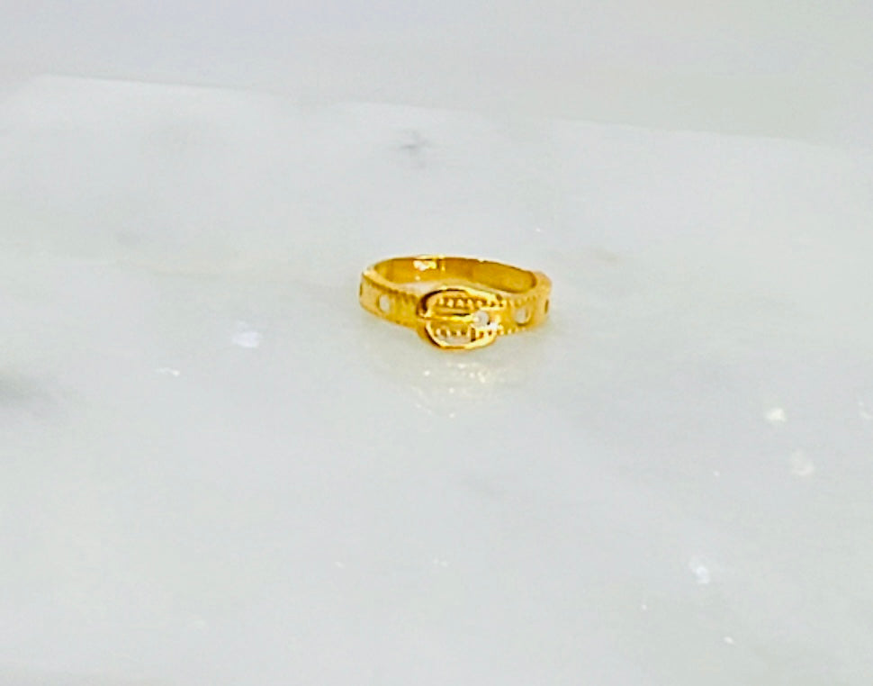 21K Gold Buckle Ring