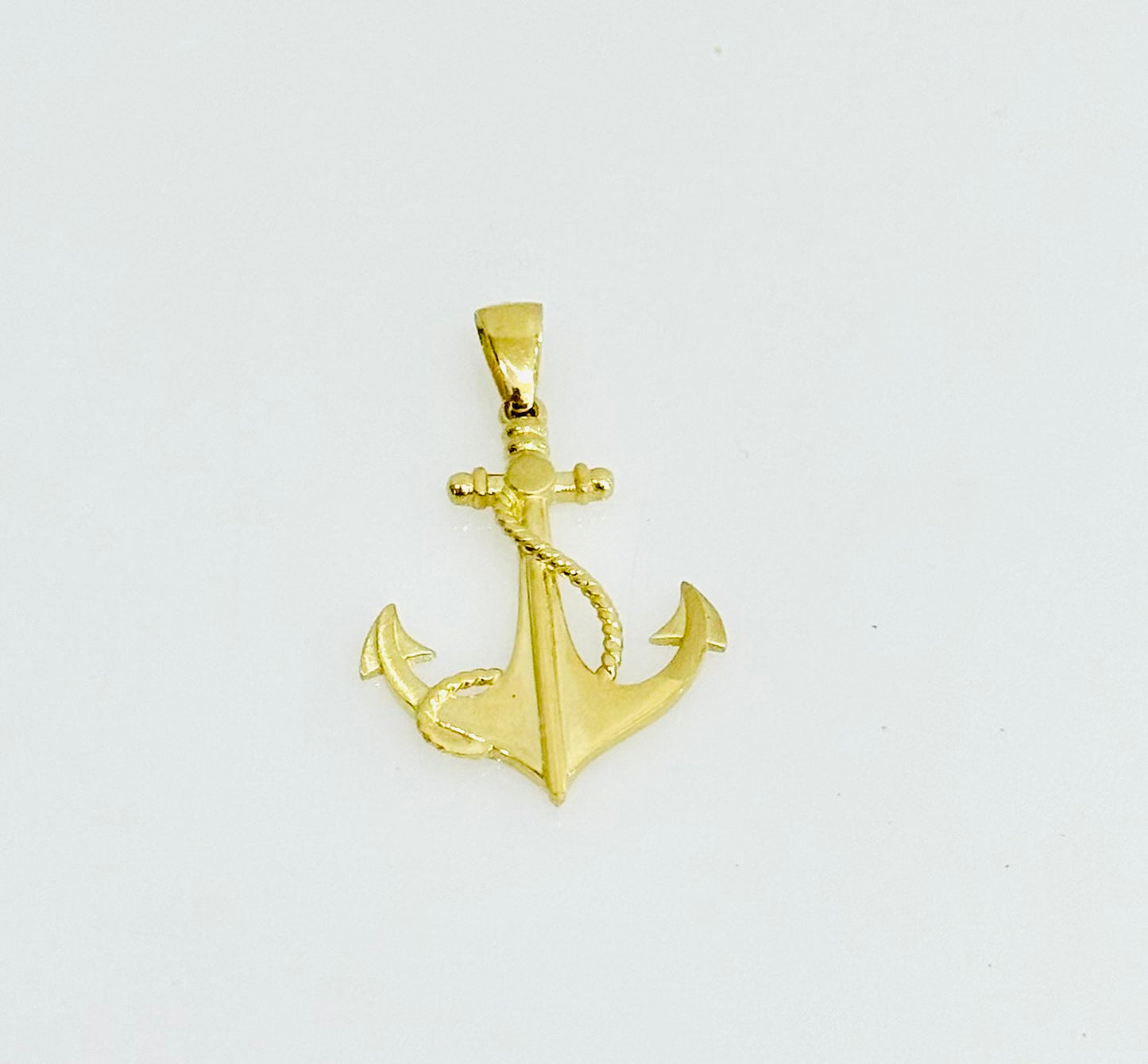 14k Gold Anchor Pendant