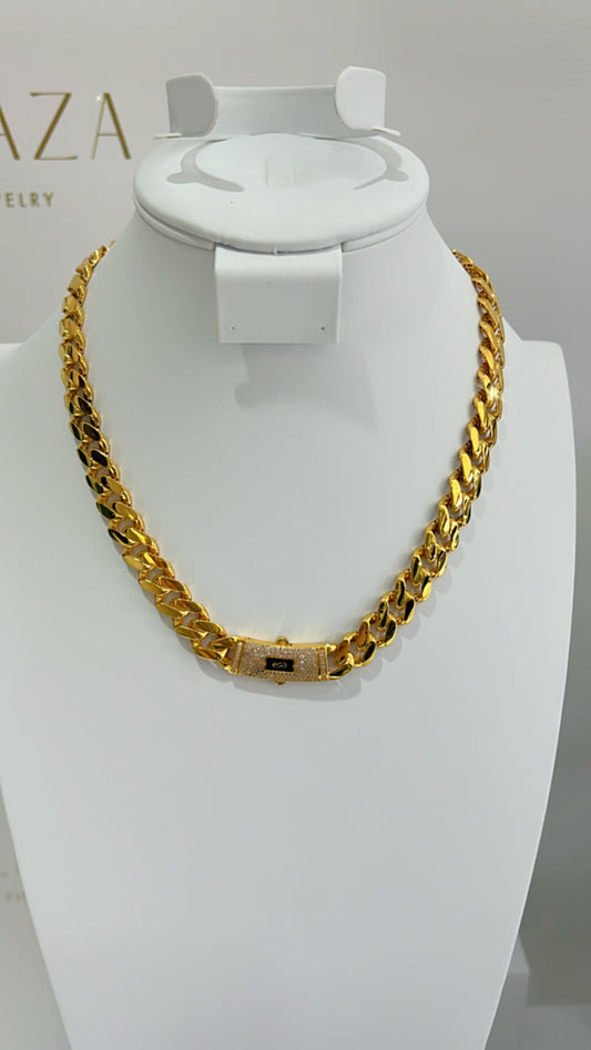 21K Gold Mens Monaco Necklace