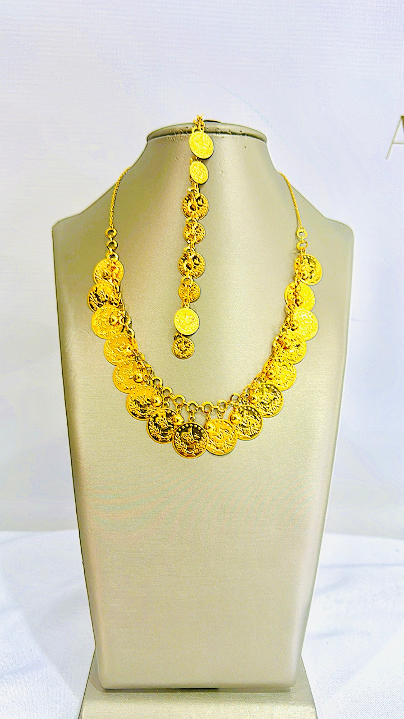 21K Gold Turkish Coin Necklace