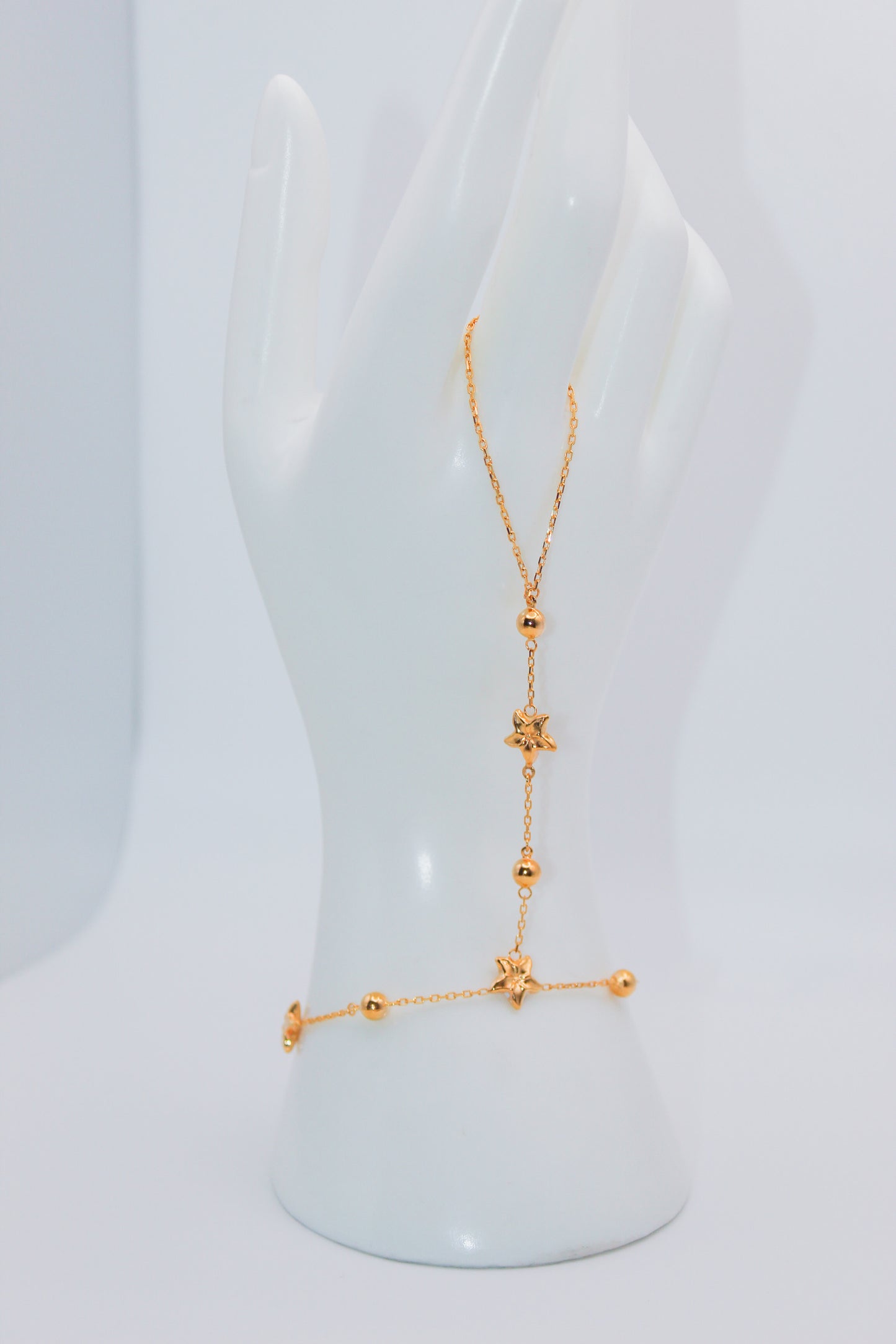 21K Gold Stars Hand Bracelet