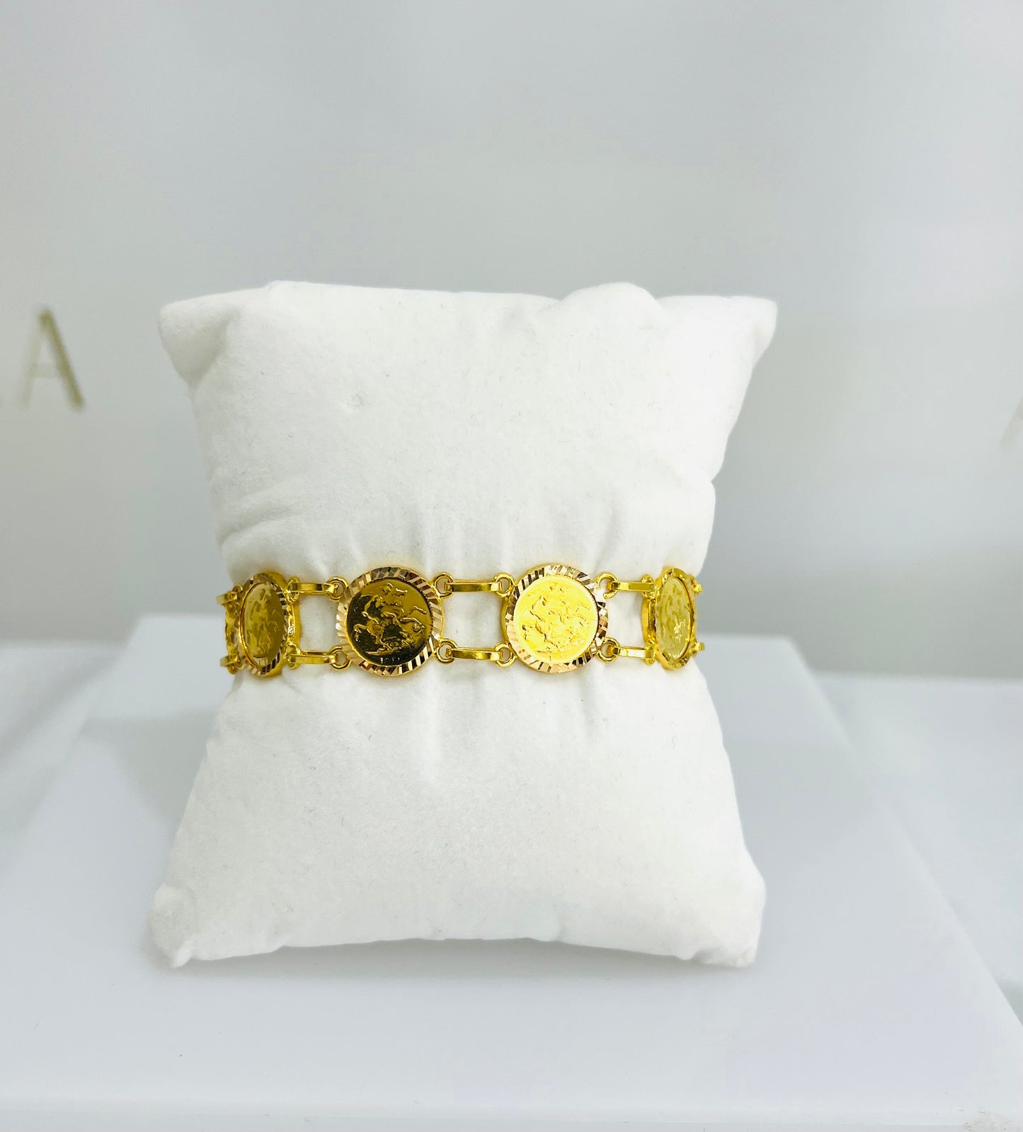 21K Gold Coin Bracelet