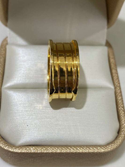 21K Gold Wide Band Ring