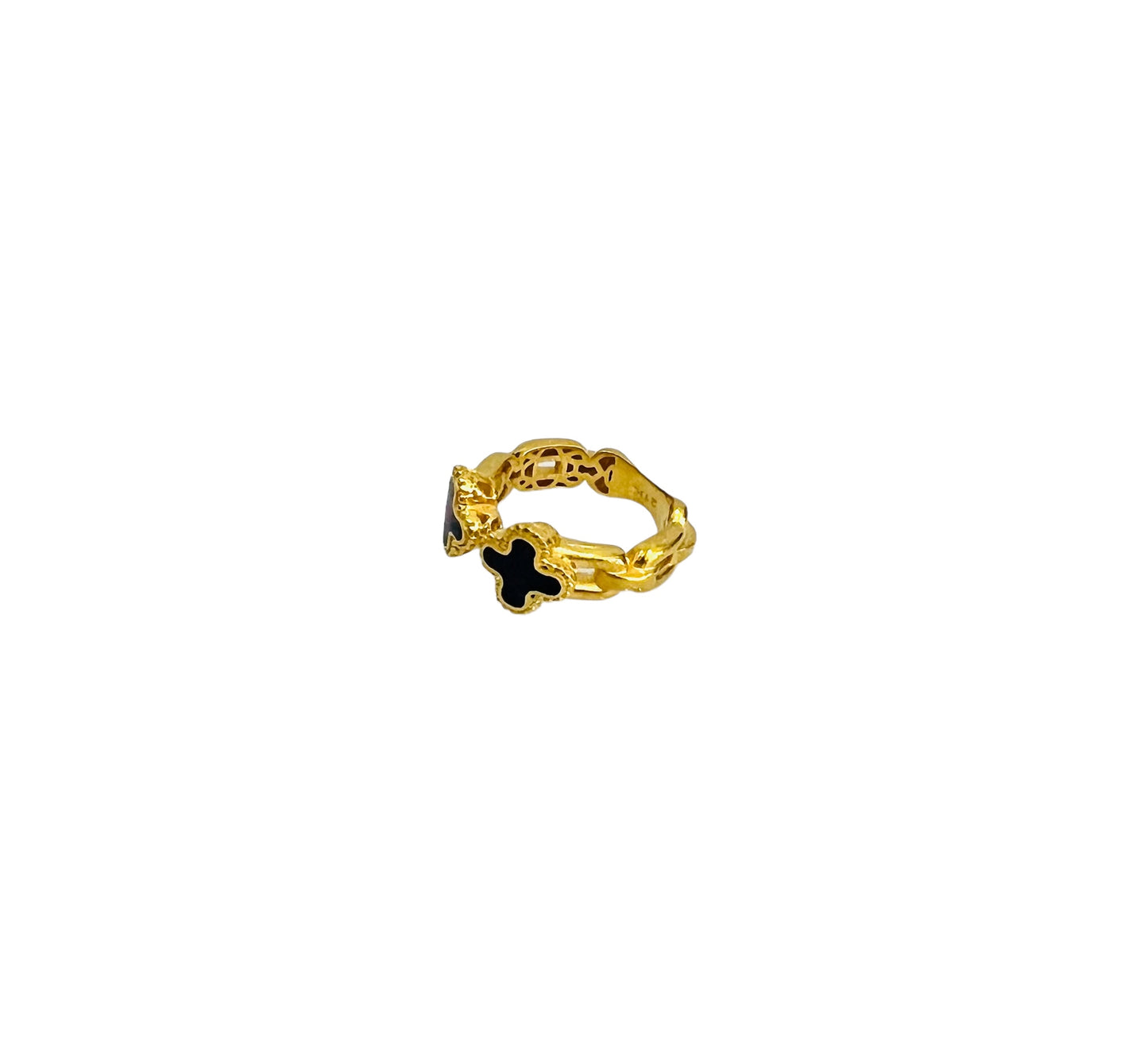 21K Gold Black Onyx Ring