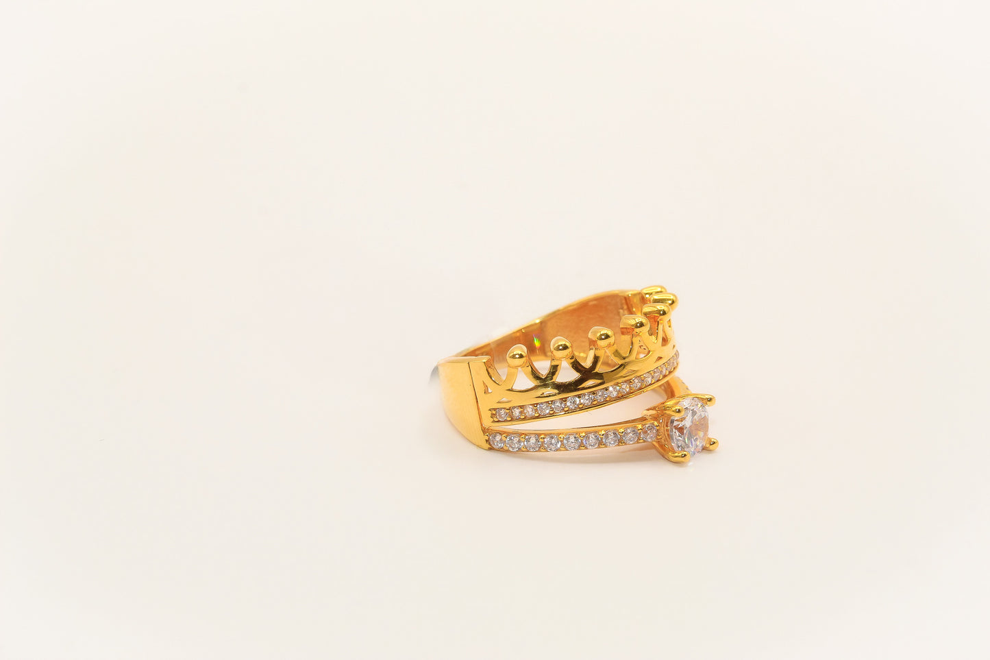 21K Gold Solitaire Wedding Set