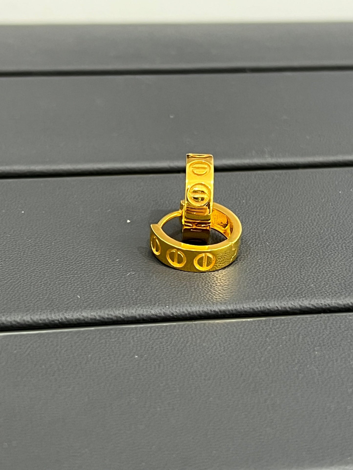 21k Gold Huggies Earrings