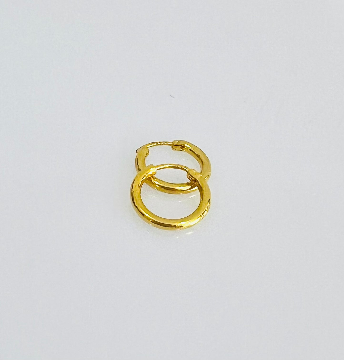 21K Gold Little Hoop Earrings