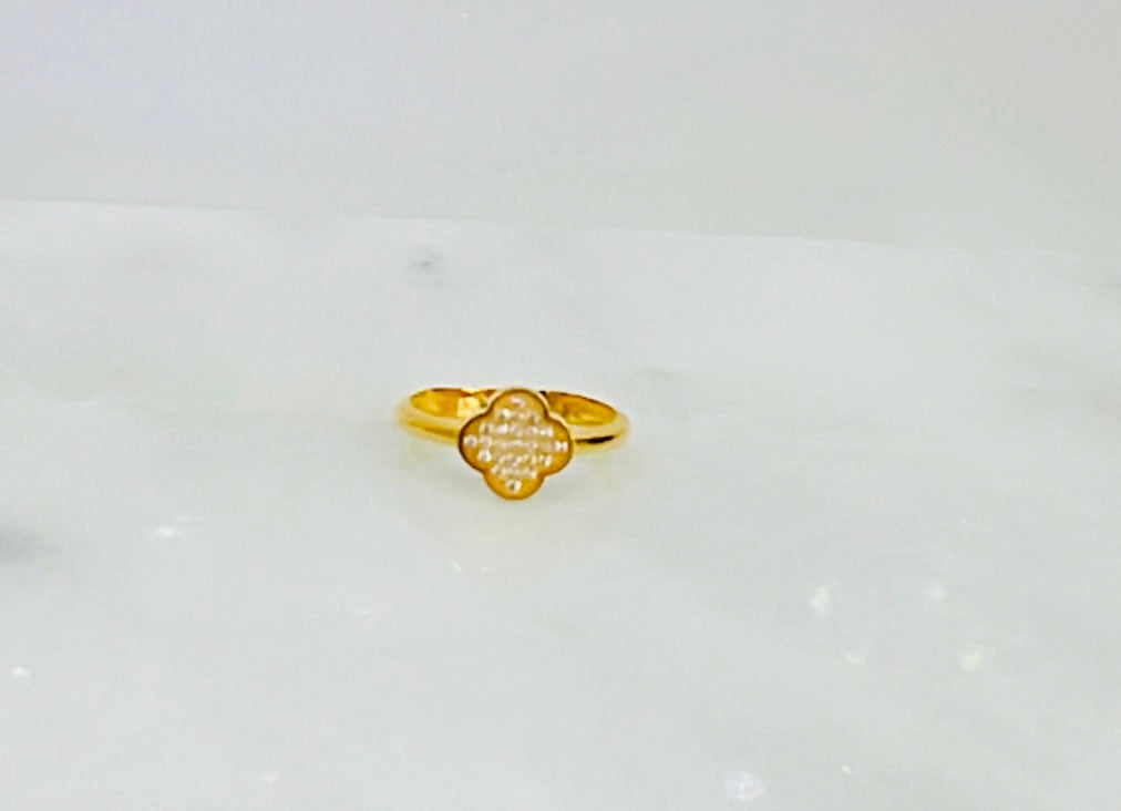 21K Gold Zirconia Ring