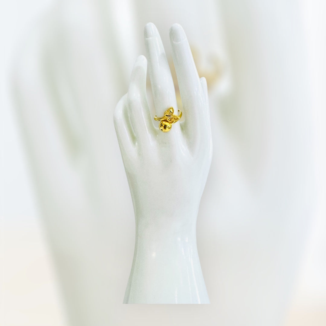 21K Gold Butterfly Ring