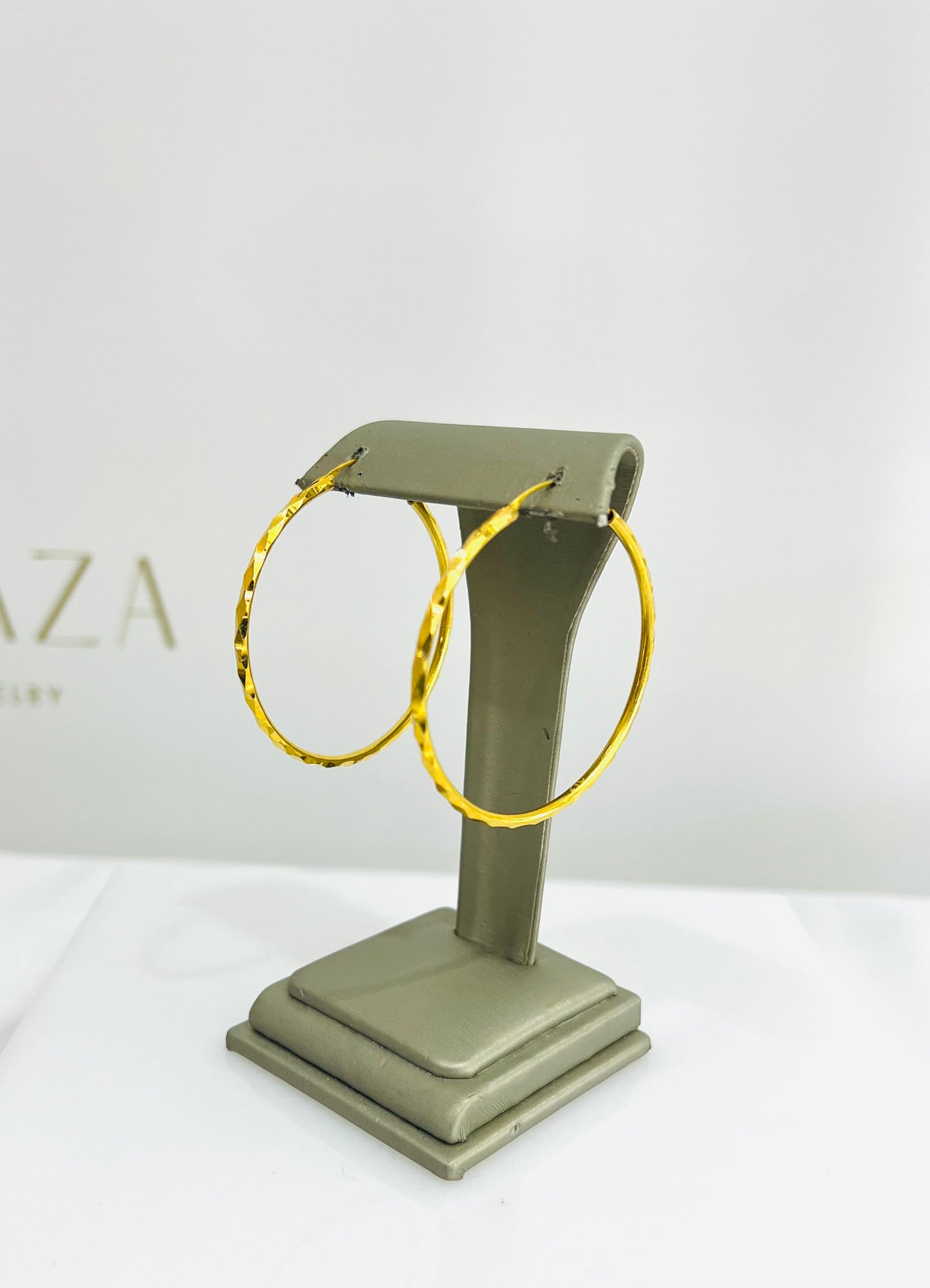 21K Gold Hoop Earrings