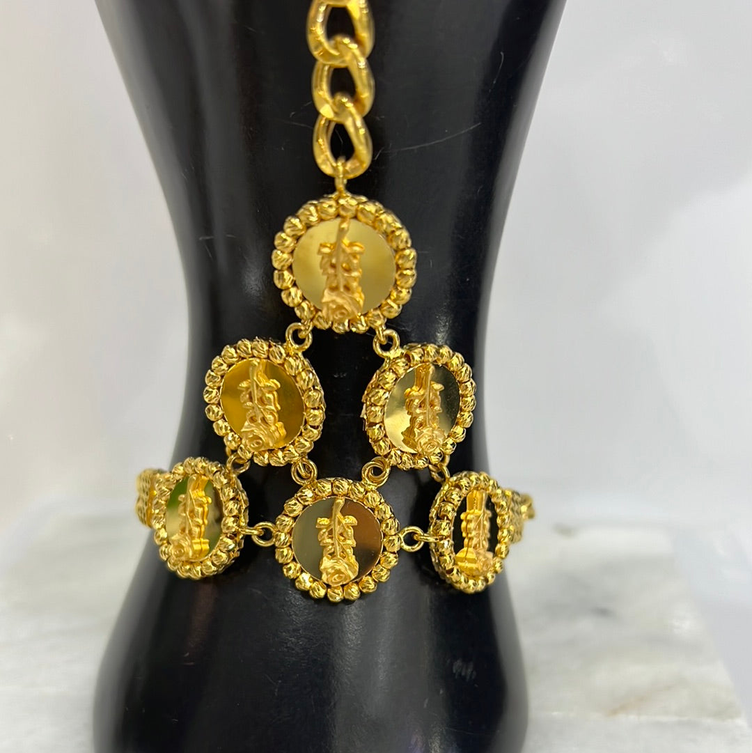 21k Gold Himo Hand Bracelet