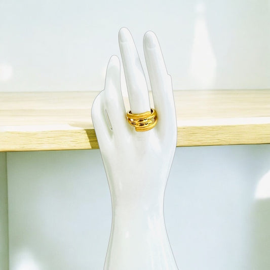 21K Gold Spiral Ring