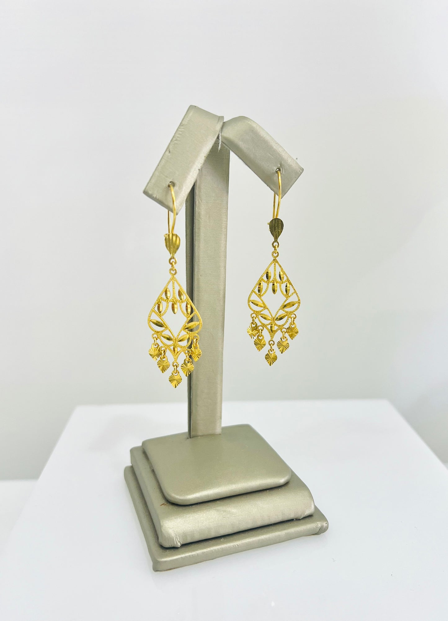 21K Gold Dangle Earrings