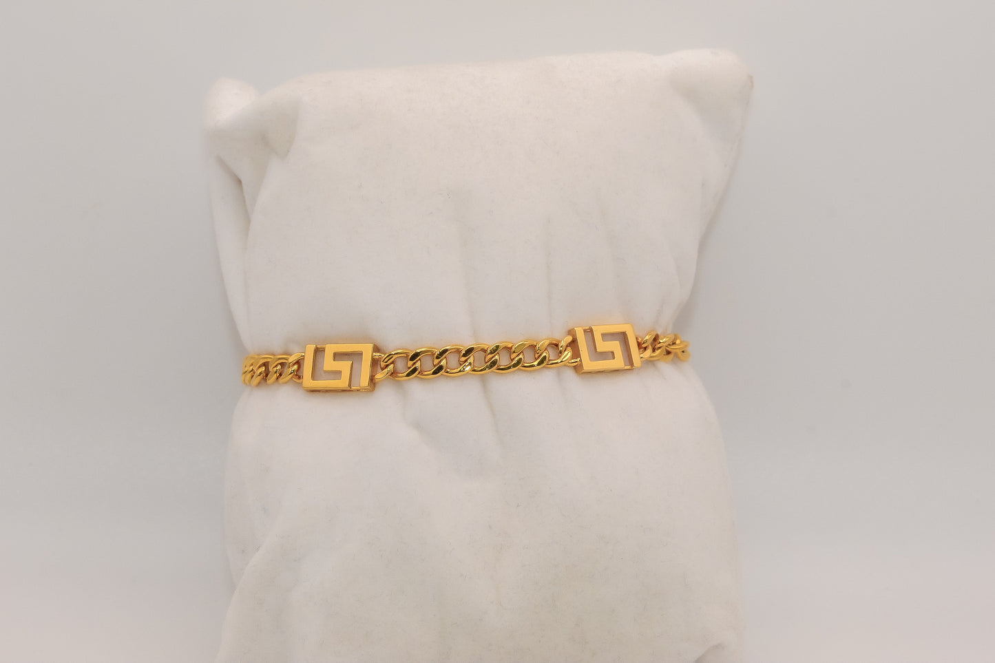 21K Gold Greek Key Bracelet