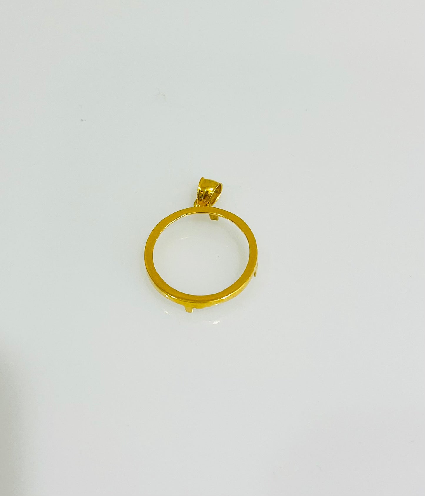 21K Gold Coin Frame Pendant