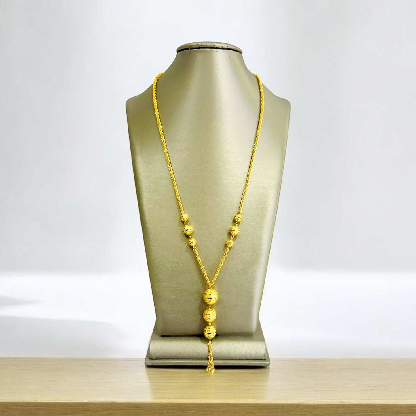 21K Gold Masbaha Necklace