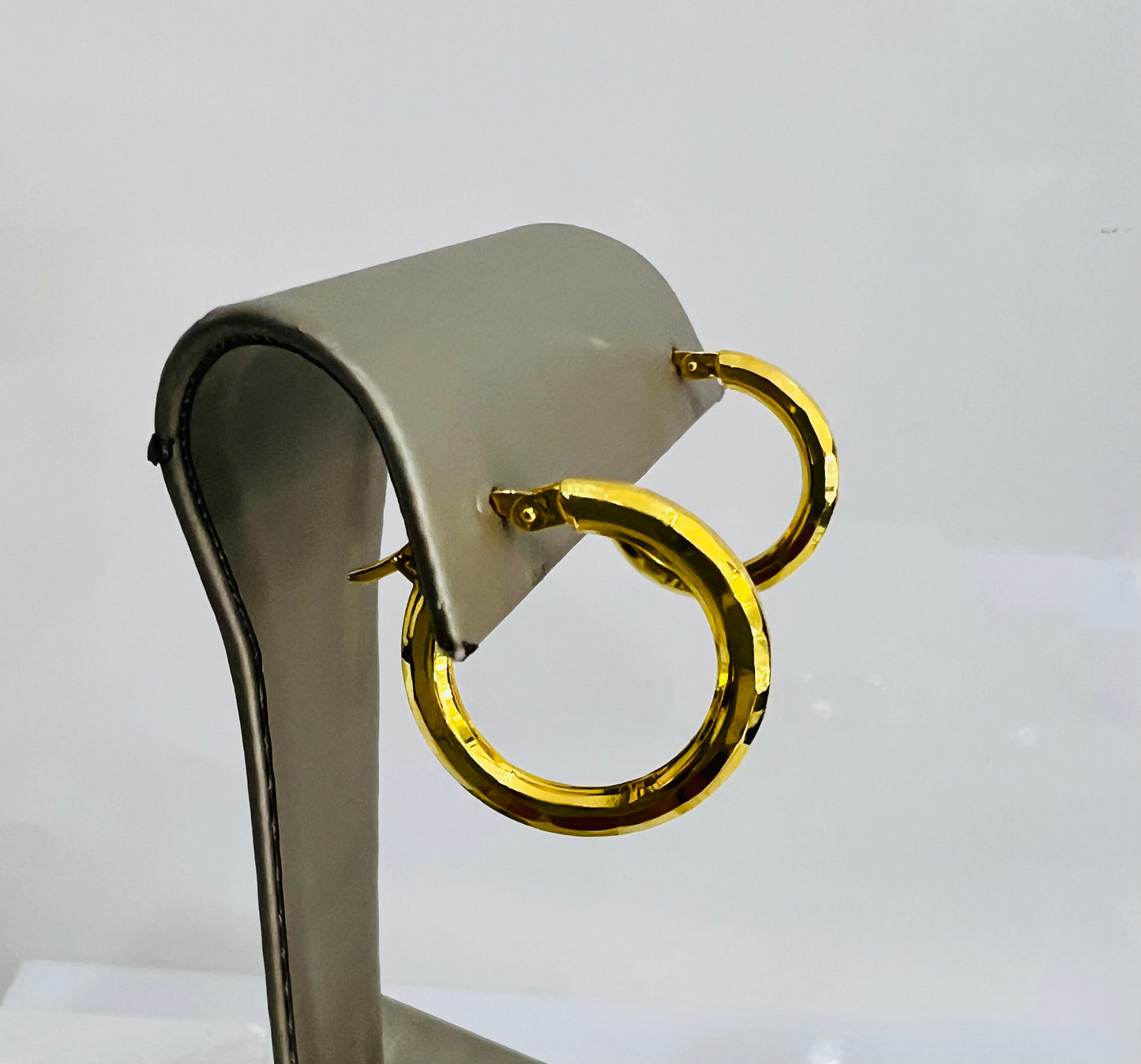 21K Gold Hoop Earrings