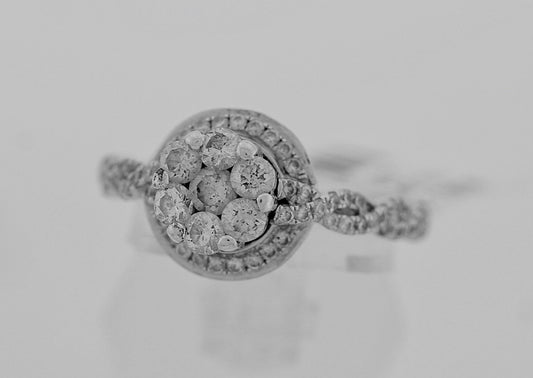 14K White Gold 1.13 Carat Diamond Ring