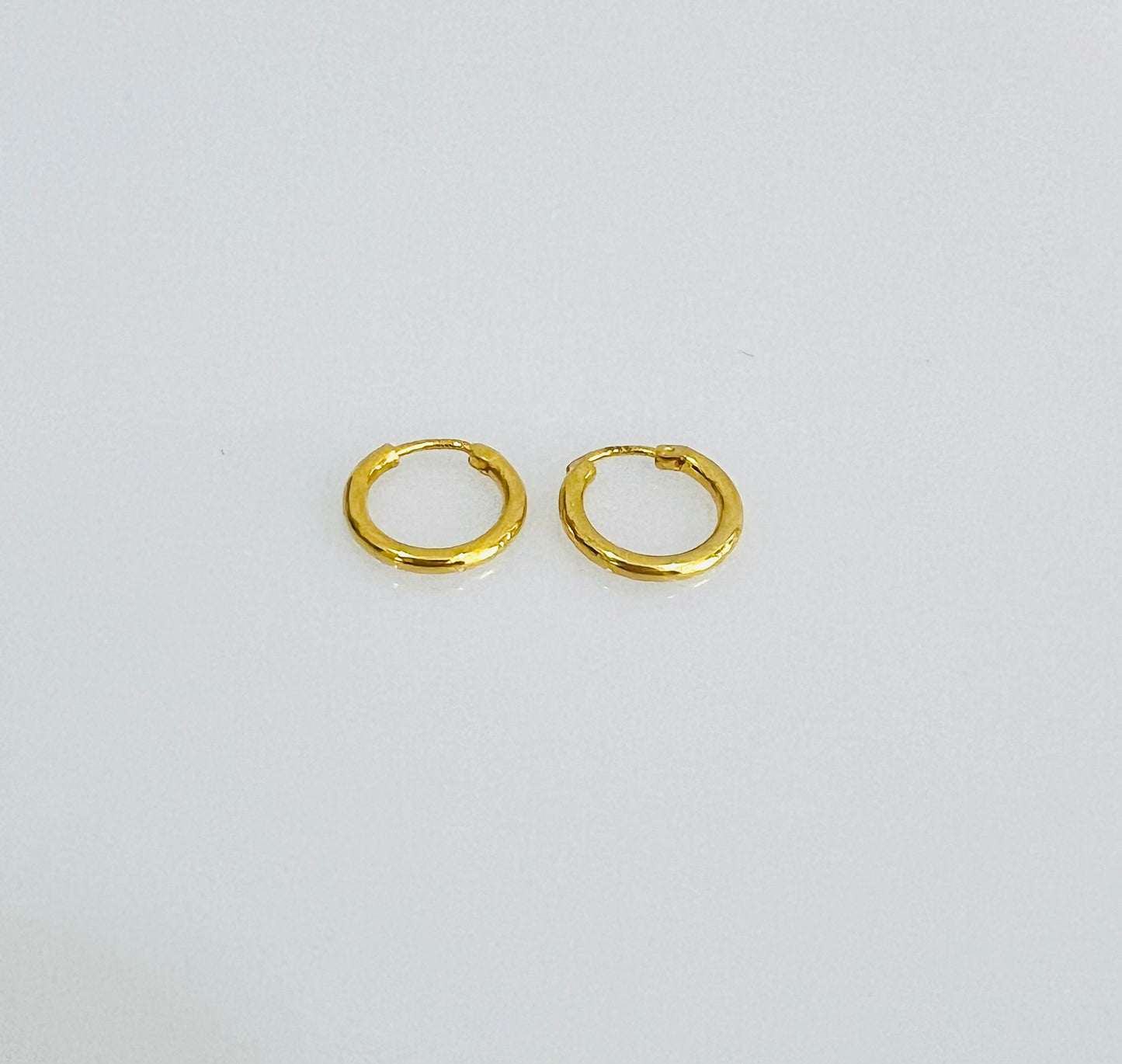 21K Gold Little Hoop Earrings