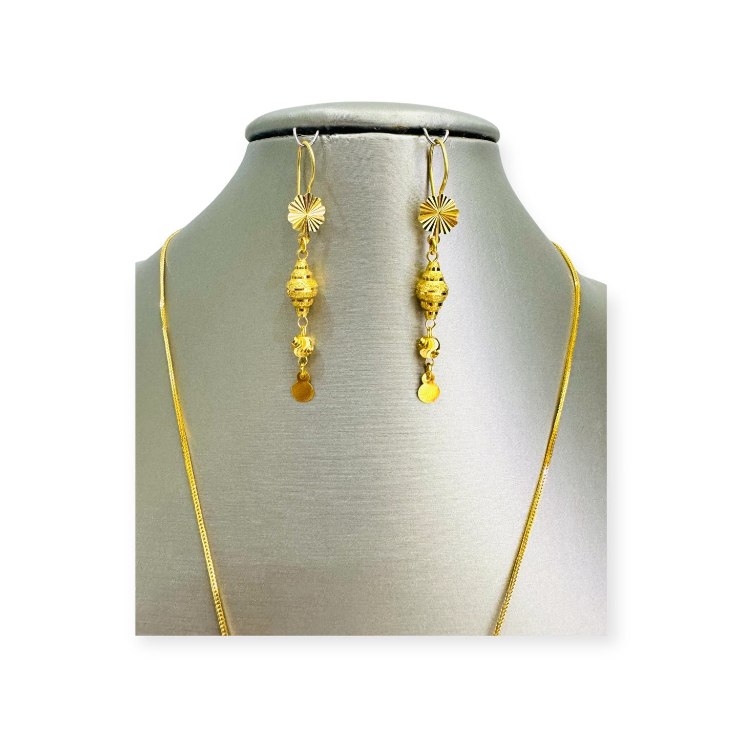 21K Gold Necklace Half Set