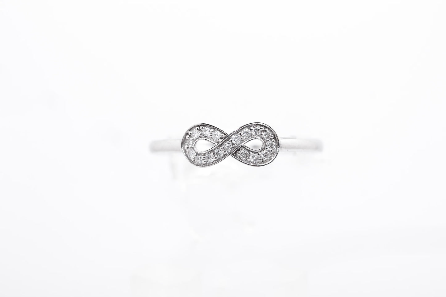 14K White Gold Diamond Infinity Ring