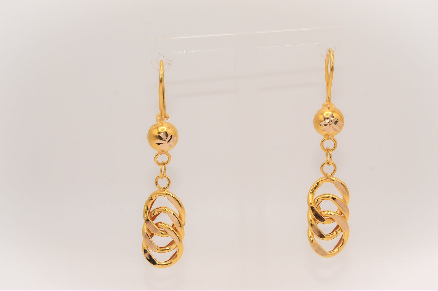 21K Gold Link Earrings