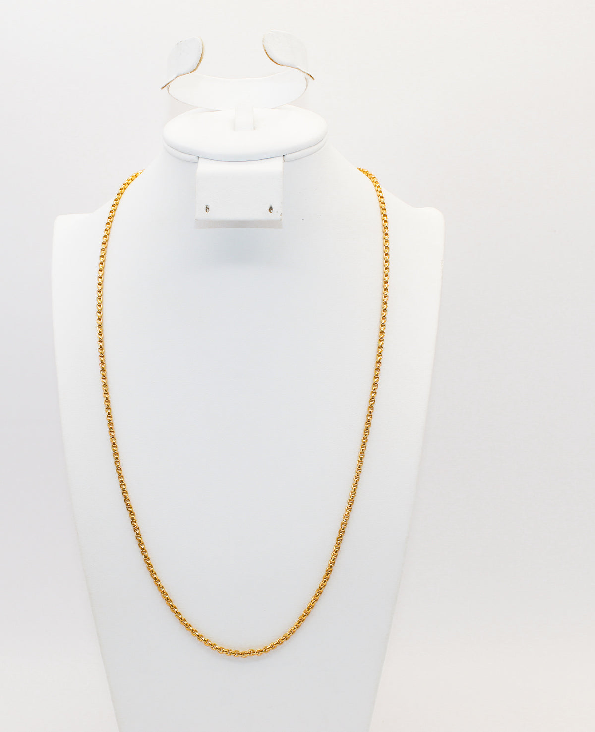 21K Gold Round Box Chain