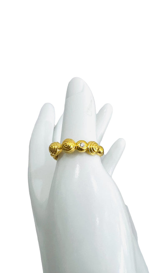 21K Gold Bubble Ring