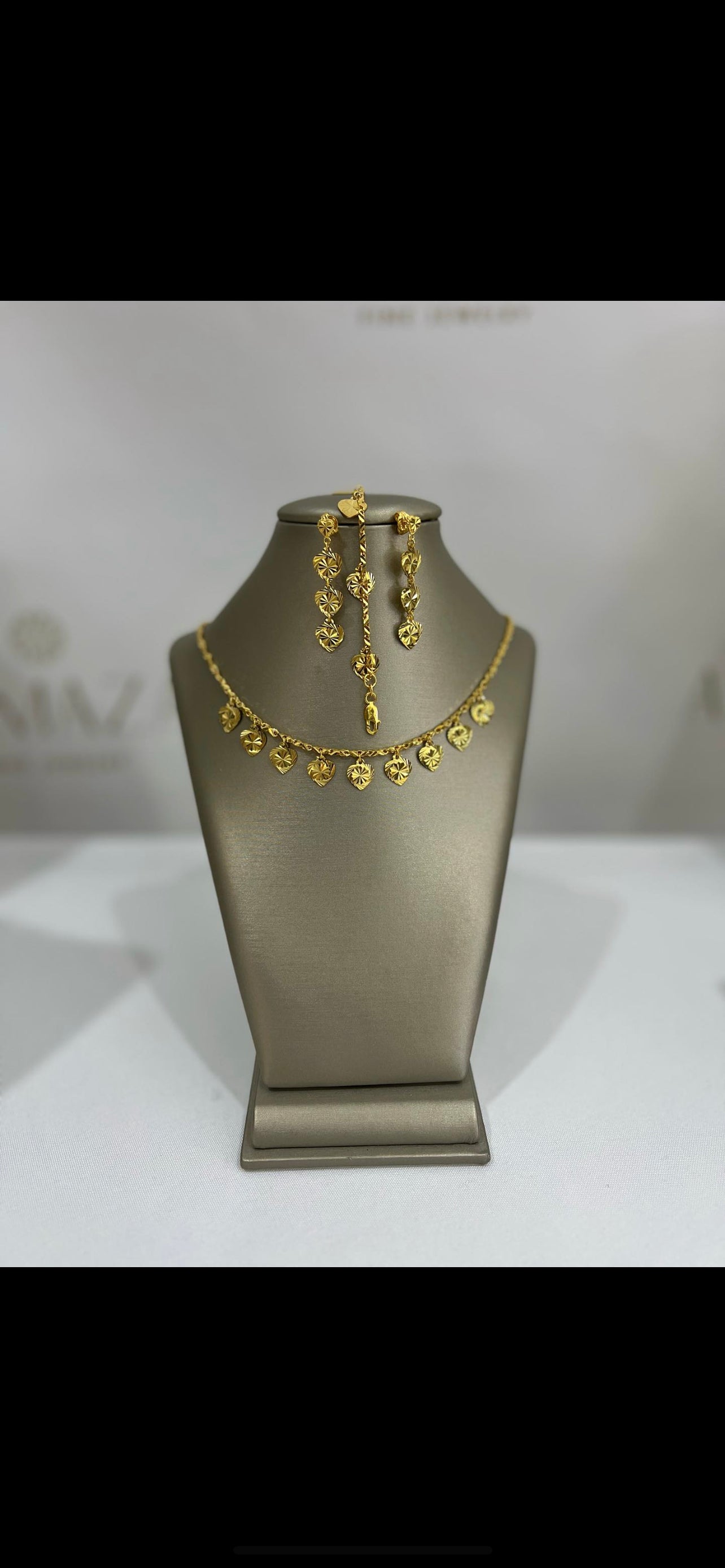 21k Gold Heart Set