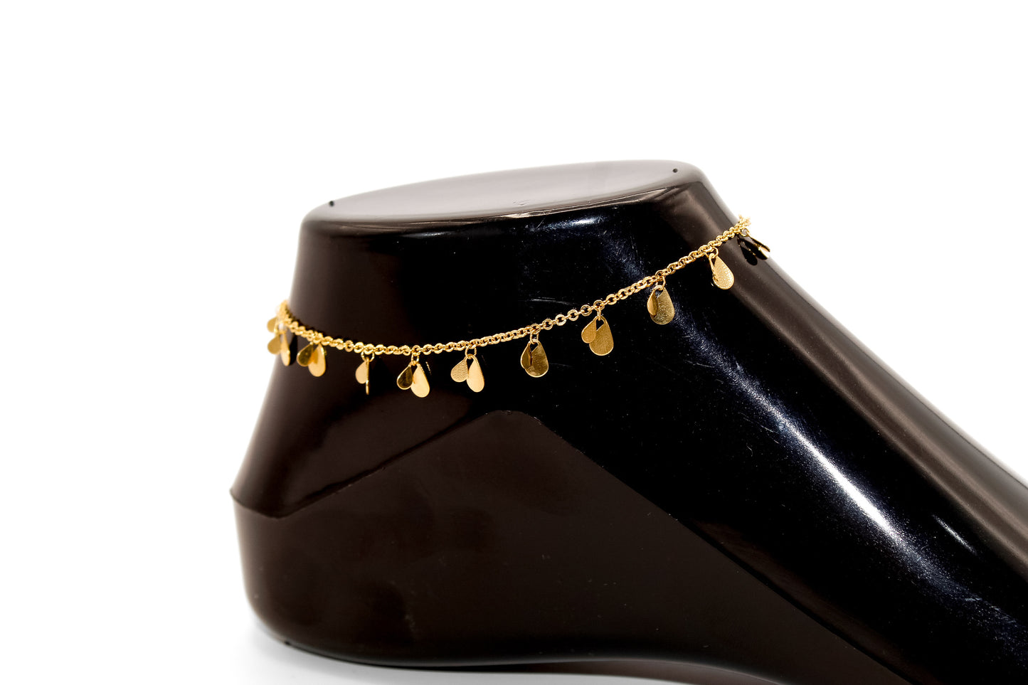 18K Gold Charm Anklet Bracelet