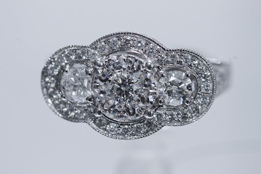 14K White Gold 2.10 Carat Diamond Ring