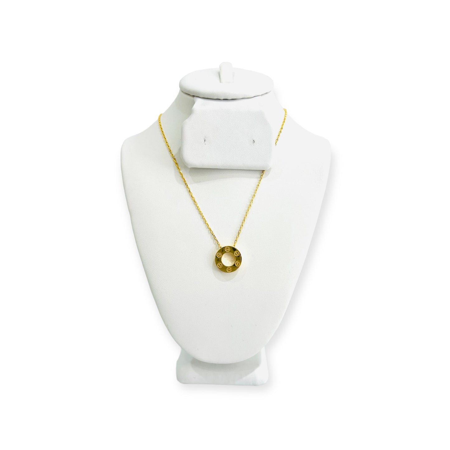 21K Gold Mini Circle Necklace