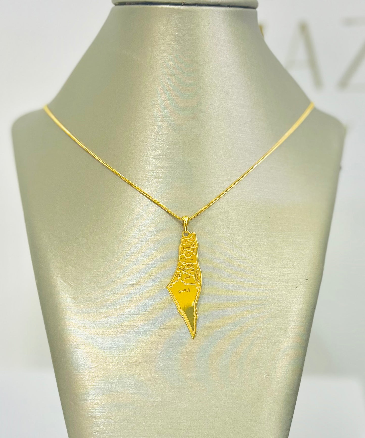 21K Gold Palestine Pendant