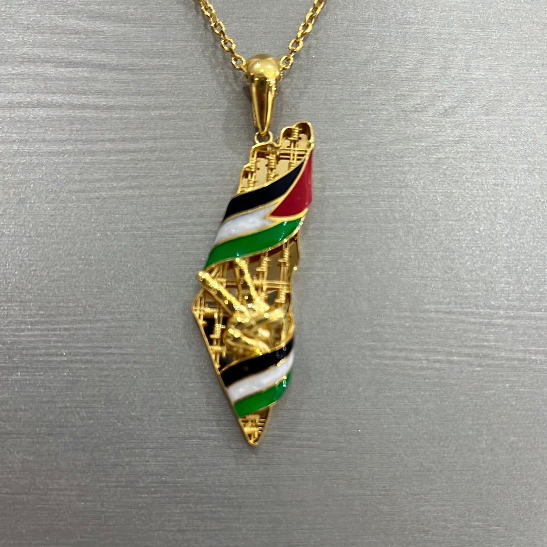 21k Gold Palestine Necklace
