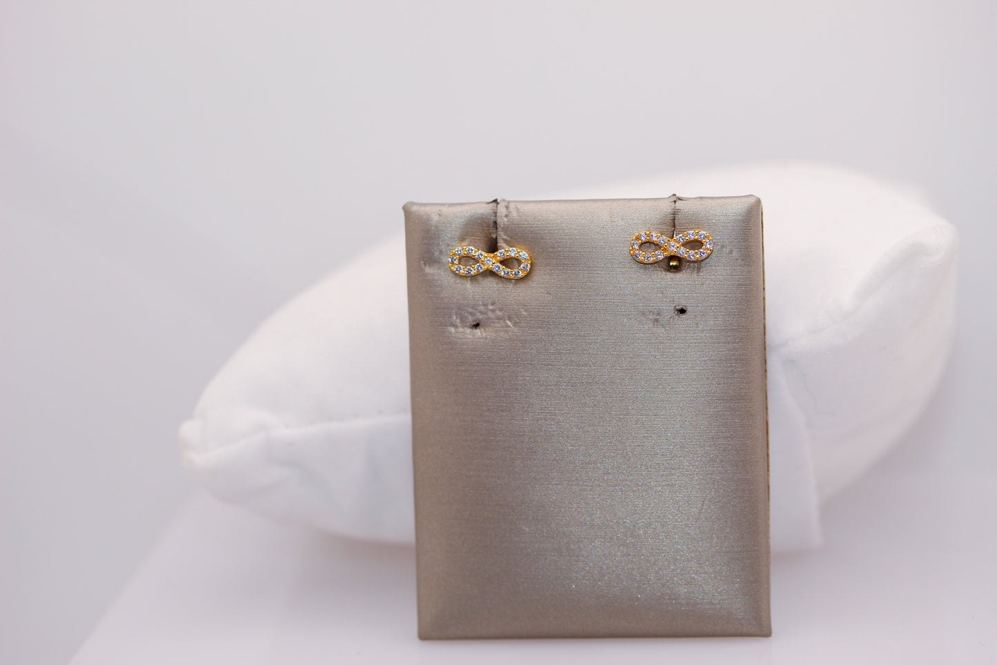 21K Gold Infinity Earrings