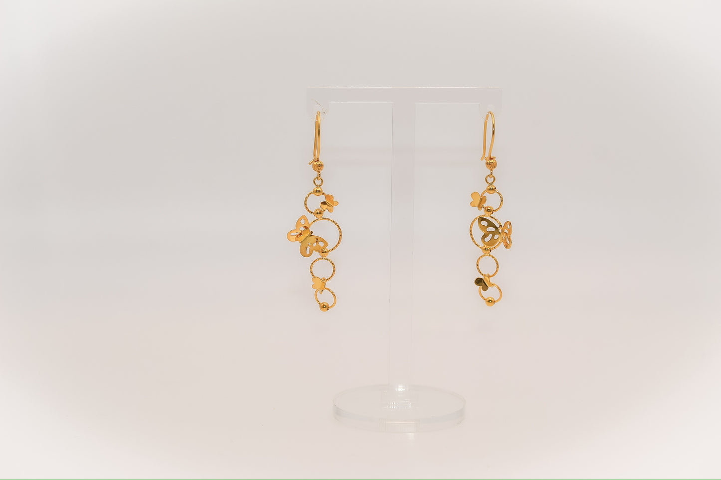 21K Gold Butterfly Earrings