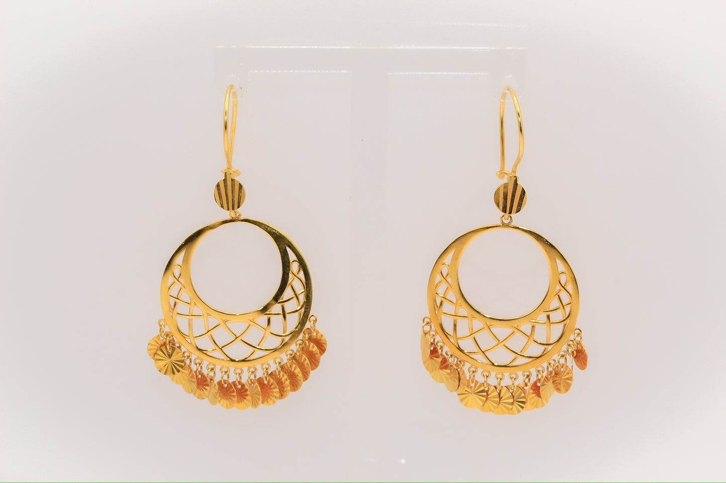 21K Gold Dangle Earrings