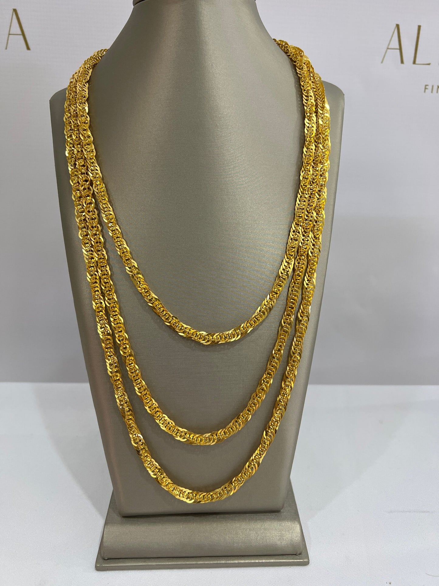 21K Gold Turkish 2 Meter Necklace