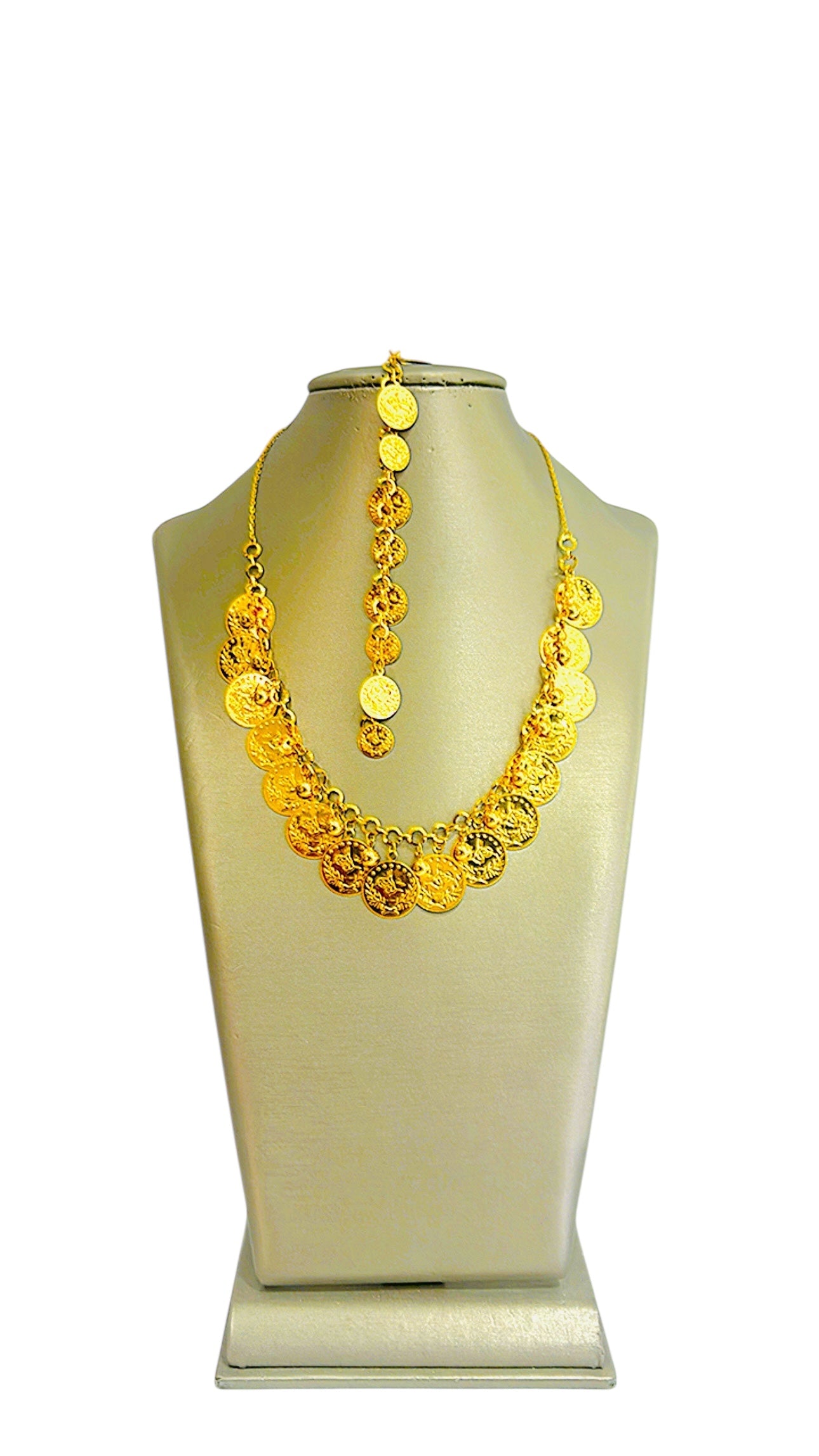 21K Gold Turkish Coin Necklace